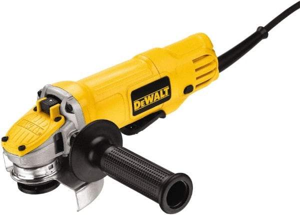 DeWALT - 4-1/2" Wheel Diam, 12,000 RPM, Corded Angle & Disc Grinder - 5/8-11 Spindle, 115 Volts, 9 Amps, Rear Exhaust - Makers Industrial Supply