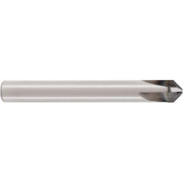 Seco - 4mm Diam 3 Flute Single End Solid Carbide Chamfer Mill - Makers Industrial Supply