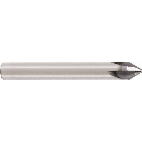 Seco - 3mm Diam 3 Flute Single End Solid Carbide Chamfer Mill - Makers Industrial Supply