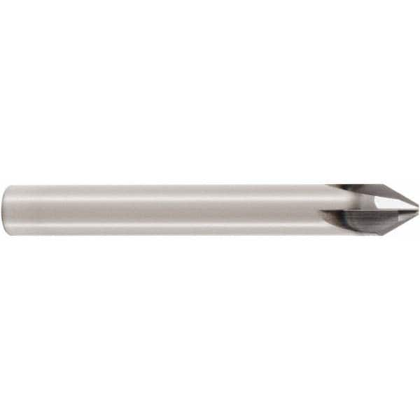 Seco - 10mm Diam 4 Flute Single End Solid Carbide Chamfer Mill - Makers Industrial Supply