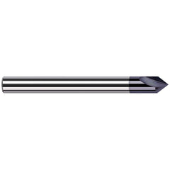 Engraving Cutter: 900 °, 3/8″ Dia, Pointed, Solid Carbide AlTiN Finish, 3/16″ LOC, 3/8″ Shank, 2-1/2″ OAL, 2 Flutes, Use on Ferrous & Non-Ferrous Metals