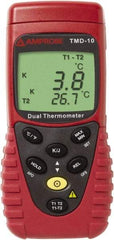 Amprobe - -328 to 2,498°F Temperature Recorder - 5 digit LCD Display, K Thermocouple Sensor, 9V Battery Power - Makers Industrial Supply