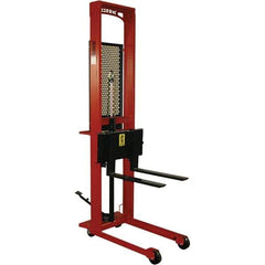 Wesco Industrial Products - 1,000 Lb Capacity, 56" Lift Height, Steel Stacker Manually Operated Lift - Makers Industrial Supply