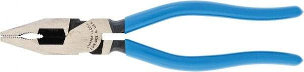 Channellock - 8" OAL, 1-3/4" Jaw Length x 1" Jaw Width, Combination Pliers - Crosshatch Jaw, Plastic Dipped Handles - Makers Industrial Supply