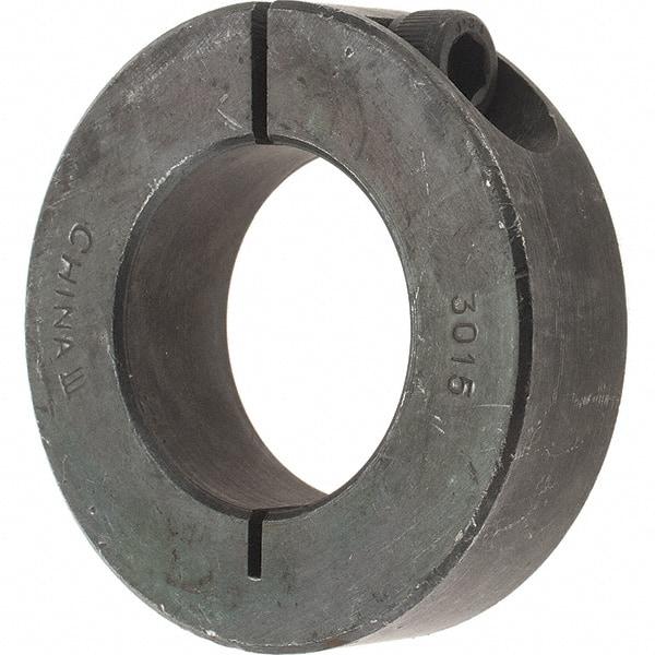 Value Collection - 30mm Bore, Steel, One Piece Clamp Collar - 2-1/8" Outside Diam - Makers Industrial Supply