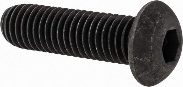 Value Collection - 1/2-13 UNC Hex Socket Drive, Button Screw - Alloy Steel, Black Oxide Finish, Fully Threaded, 1-3/4" Length Under Head - Makers Industrial Supply