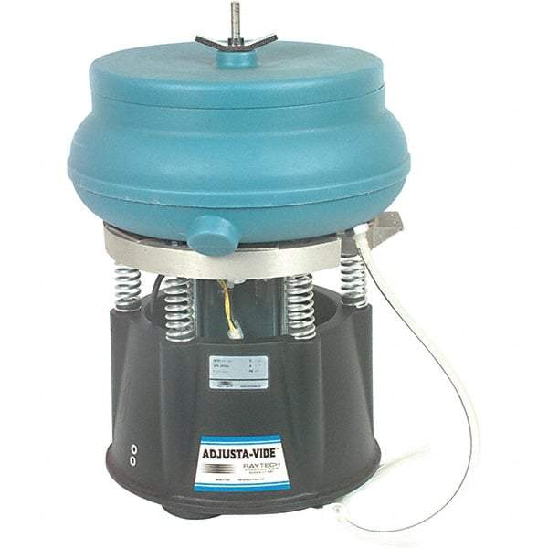 Raytech - 0.35 Cu Ft, 1 hp, Dry Operation Vibratory Tumbler - Flow Through Drain, Tilt Feature - Makers Industrial Supply