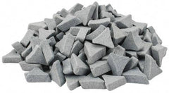 Burr King - Ceramic Carrier, Ceramic Abrasive, Polishing Tumbling Media - Tri-Star Shape - Makers Industrial Supply