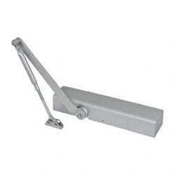 Yale - 48" Door Width, 13" Closer Body Length, Non-Handed Door Closer Manual Damper - Aluminum Finish, Non-Handed - Makers Industrial Supply