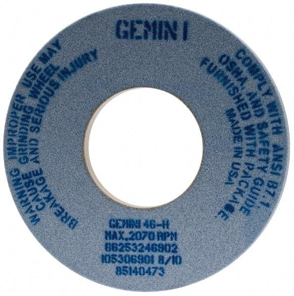 Norton - 12" Diam x 5" Hole x 1" Thick, H Hardness, 46 Grit Surface Grinding Wheel - Aluminum Oxide, Type 1, Coarse Grade, 2,070 Max RPM, No Recess - Makers Industrial Supply