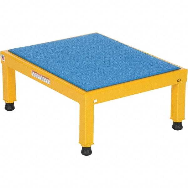 Vestil - 9" High x 19" Wide x 24" Deep, Yellow Step Stand - Steel, 500 Lb Capacity - Makers Industrial Supply