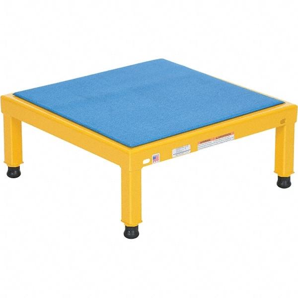 Vestil - 9" High x 24" Wide x 24" Deep, Yellow Step Stand - Steel, 500 Lb Capacity - Makers Industrial Supply