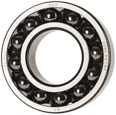 SKF - 30mm Bore Diam, 62mm OD, Open Self Aligning Radial Ball Bearing - 20mm Wide, 2 Rows, Round Bore, 1,510 Lb Static Capacity, 5,350 Lb Dynamic Capacity - Makers Industrial Supply