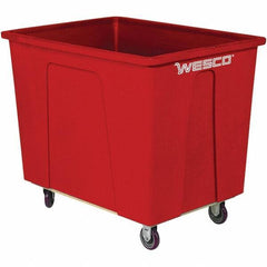 Wesco Industrial Products - 450 Lb Load Capacity, 8 Bushels, Plastic Box Truck - 24" Wide x 35" Long x 29-3/4" High, Red - Makers Industrial Supply