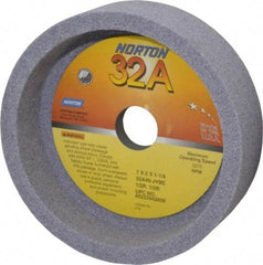 Norton - 7" Diam, 1-1/4" Hole Size, 2" Overall Thickness, 46 Grit, Type 6 Tool & Cutter Grinding Wheel - Coarse Grade, Aluminum Oxide, J Hardness, Vitrified Bond, 3,275 RPM - Makers Industrial Supply