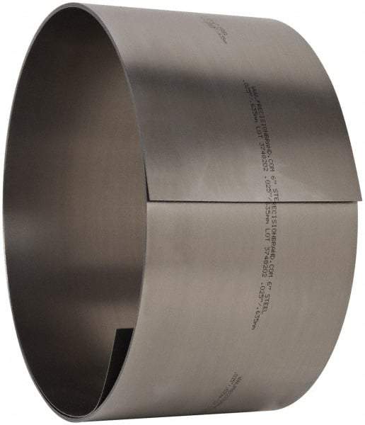 Made in USA - 15 Ft. Long x 6 Inch Wide x 0.025 Inch Thick, Roll Shim Stock - Steel - Makers Industrial Supply