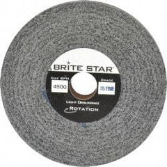 Brite Star - 6" Diam, 1" Face Width, 1" Center Hole, Fine Grade, Silicon Carbide Deburring Wheel - Convolute, Medium Density 8 Grade, 6,000 RPM - Makers Industrial Supply