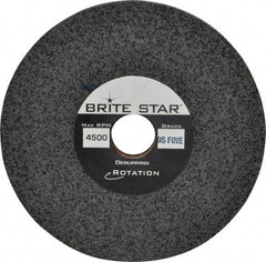 Brite Star - 6" Diam, 1/2" Face Width, 1" Center Hole, Fine Grade, Silicon Carbide Deburring Wheel - Convolute, Extra Hard Density 9 Grade, 4,500 RPM - Makers Industrial Supply