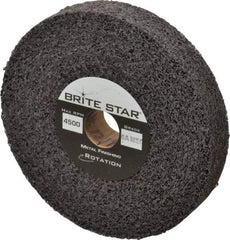 Brite Star - 6" Diam, 1" Face Width, 1" Center Hole, Medium Grade, Aluminum Oxide Deburring Wheel - Convolute, Medium Density 6 Grade, 6,000 RPM - Makers Industrial Supply