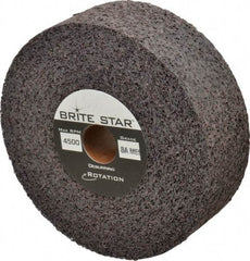 Brite Star - 6" Diam, 2" Face Width, 1" Center Hole, Medium Grade, Aluminum Oxide Deburring Wheel - Convolute, Hard Density 8 Grade, 4,500 RPM - Makers Industrial Supply