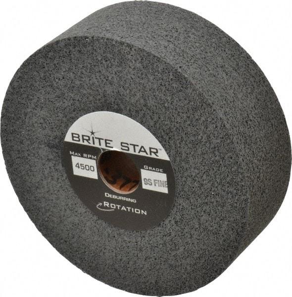 Brite Star - 6" Diam, 2" Face Width, 1" Center Hole, Fine Grade, Silicon Carbide Deburring Wheel - Convolute, Extra Hard Density 9 Grade, 4,500 RPM - Makers Industrial Supply