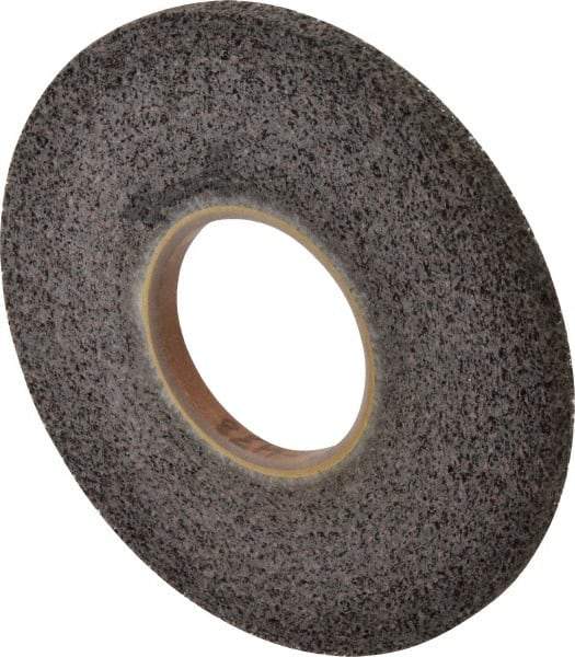 Brite Star - 8" Diam, 1/2" Face Width, 3" Center Hole, Medium Grade, Aluminum Oxide Deburring Wheel - Convolute, Extra Hard Density 8 Grade, 3,400 RPM - Makers Industrial Supply