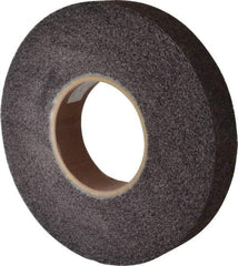 Brite Star - 12" Diam, 2" Face Width, 5" Center Hole, Medium Grade, Aluminum Oxide Deburring Wheel - Convolute, Soft Density 5 Grade, 3,000 RPM - Makers Industrial Supply