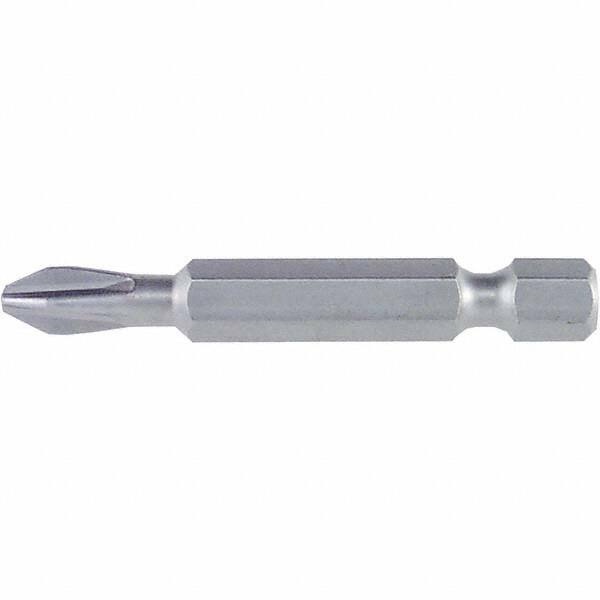 Wiha - #2 Power Bit - 1/4" Drive, 2-3/4" OAL - Makers Industrial Supply