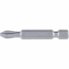 Wiha - #2 Power Bit - 1/4" Drive, 2-3/4" OAL - Makers Industrial Supply