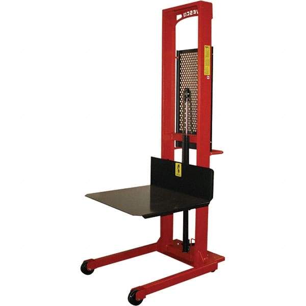 Wesco Industrial Products - 1,000 Lb Capacity, 68" Lift Height, Steel Stacker Manually Operated Lift - Makers Industrial Supply