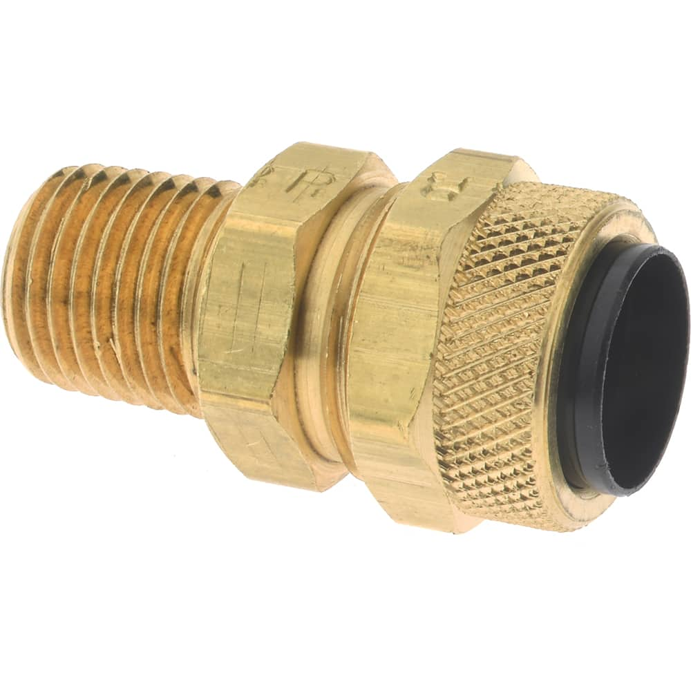 Parker - 1/2" Tube OD x 1/4 Thread Acetal Copolymer Compression Tube Connector - Makers Industrial Supply