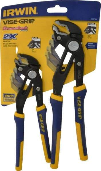 Irwin - 2 Piece GrooveLock Plier Set - Comes in Display Card - Makers Industrial Supply