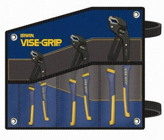 Irwin - 3 Piece GrooveLock Plier Set - Comes in Tool Roll - Makers Industrial Supply