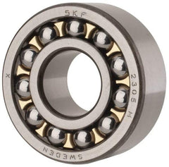 SKF - 25mm Bore Diam, 62mm OD, Open Self Aligning Radial Ball Bearing - 24mm Wide, 2 Rows, Round Bore, 1,470 Lb Static Capacity, 5,440 Lb Dynamic Capacity - Makers Industrial Supply