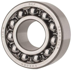 SKF - 30mm Bore Diam, 72mm OD, Open Self Aligning Radial Ball Bearing - 27mm Wide, 2 Rows, Round Bore, 1,980 Lb Static Capacity, 7,010 Lb Dynamic Capacity - Makers Industrial Supply