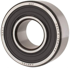 SKF - 35mm Bore Diam, 80mm OD, Double Seal Self Aligning Radial Ball Bearing - 31mm Wide, 2 Rows, Round Bore, 2,520 Lb Static Capacity, 8,930 Lb Dynamic Capacity - Makers Industrial Supply