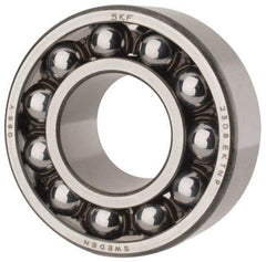 SKF - 40mm Bore Diam, 90mm OD, Open Self Aligning Radial Ball Bearing - 33mm Wide, 2 Rows, Round Bore, 3,600 Lb Static Capacity, 12,100 Lb Dynamic Capacity - Makers Industrial Supply