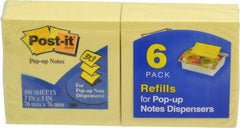 3M - 100 Sheet, 3 x 3", Note Pad/Writing Pad/Notebook - Yellow - Makers Industrial Supply