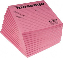 3M - 50 Sheet, 4 x 5", Note Pad/Writing Pad/Notebook - Pink - Makers Industrial Supply