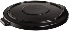 Rubbermaid - Round Lid for Use with 20 Gal Round Trash Cans - Black, Plastic, For 2620 Brute Trash Cans - Makers Industrial Supply