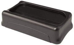 Rubbermaid - Rectangle Lid for Use with 23 Gal Rectangular Trash Cans - Black, Plastic, For Slim Jim Trash Cans - Makers Industrial Supply