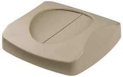 Rubbermaid - Square Lid for Use with 23 Gal Square Trash Cans - Beige, Plastic, For 3569-07 & 3569-88 - Makers Industrial Supply