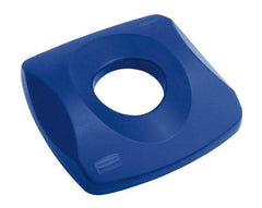 Rubbermaid - Square Lid for Use with 23 Gal Square Recycle Containers - Blue, Plastic, For 3569 - Makers Industrial Supply