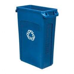 Rubbermaid - 23 Gal Blue Rectangle Recycling Container - 30" High x 22" Long x 11" Wide - Makers Industrial Supply