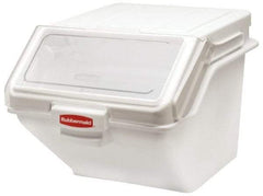 Rubbermaid - Rectangular, White Polyethylene Food Bin - 23-1/2" High x 16.9" Wide x 19.2" Long - Makers Industrial Supply