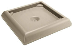 Rubbermaid - Beige Plastic Weighted Base - Compatible with 45 & 65 Gal Containers, 24-1/2" Long, 6" High - Makers Industrial Supply