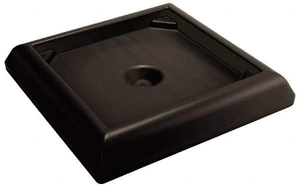 Rubbermaid - Black Plastic Weighted Base - Compatible with 45 & 65 Gal Containers, 24-1/2" Long, 6" High - Makers Industrial Supply