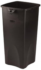 Rubbermaid - 23 Gal Black Square Trash Can - Polyethylene, 30.9" High x 16-1/2" Long x 15-1/2" Wide - Makers Industrial Supply