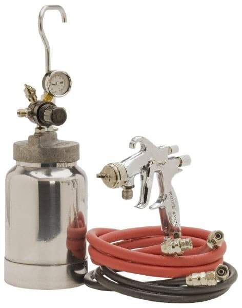 Binks - High Volume/Low Pressure Paint Spray Gun - 2 Qt Capacity, 50 Max psi, 10 to 14 CFM, For Adhesives, Enamels, Epoxies, Lacquers, Latex, Polyurethanes, Primers, Sealers, Stains, Varnishes - Makers Industrial Supply