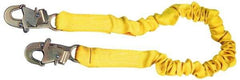 DBI/SALA - 6' Long, 1 Leg Locking Snap Hook Harness Shock Absorbing Lanyard - 1" Diam, Polyester Webbing, Locking Snap Hook Anchorage Connection - Makers Industrial Supply